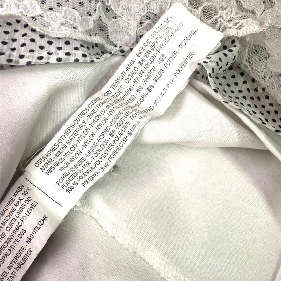 ZARA Trafaluc Collection White & Black Polka Dot Dress w/ Lace Trim, Size M - Picture 3 of 5